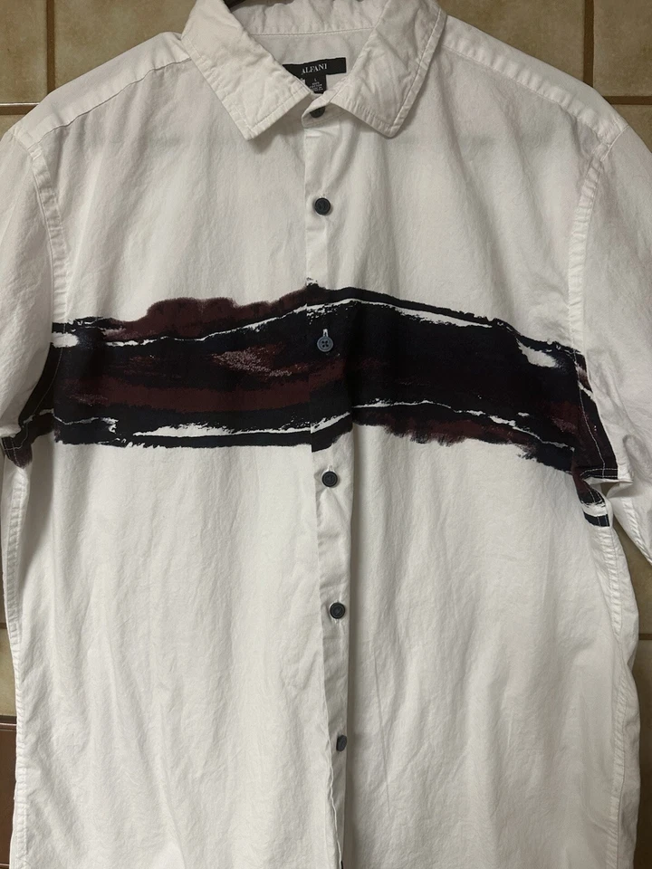 Camisa de manga larga con botones Alfani para hombre, Urban City School Teachercore, talla L Foto 3 de 4