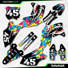 CMYK Savage Camo Graphics Kit fits 16-18 Kawasaki KXF450 KX450F  Plate Decals