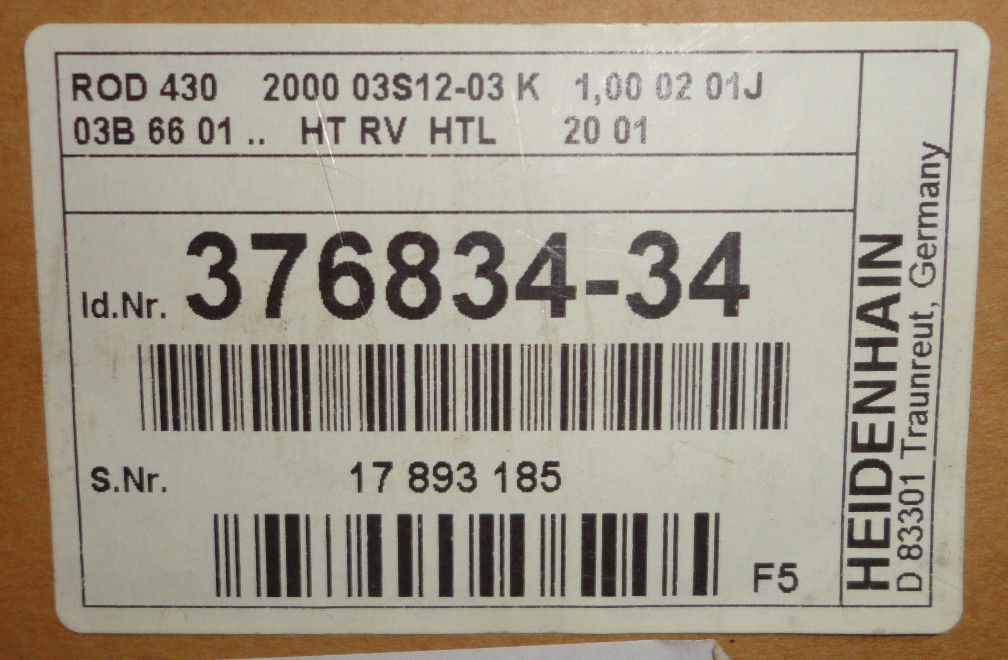 Heidenhain 376834-34 Encoder ROD 430 2000 03S12-03 Rotary ROD 4302000 ...