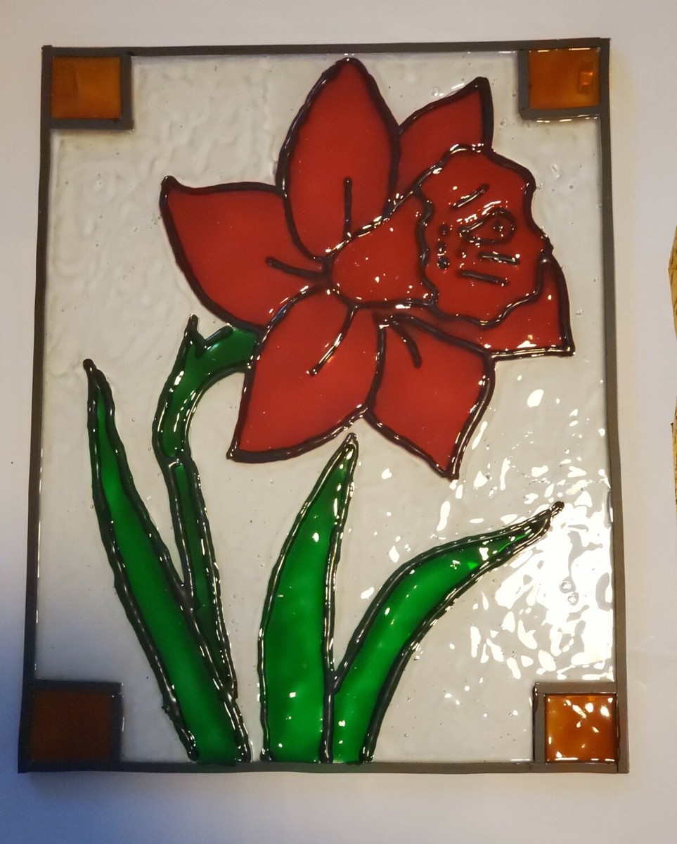 Glazed Hand Painted Stain Glass Art | eBay