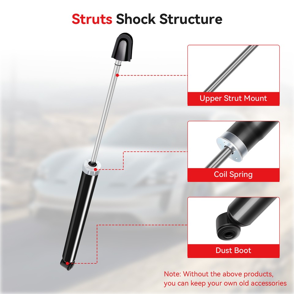 For 2008-2011 Ford Focus Front & Rear Complete Shocks Struts W/ Springs ...