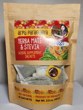 BULK Yerba Mate  Stevia Tea Sachets; 50 Sachets per pouch; BULK 40 Pouches