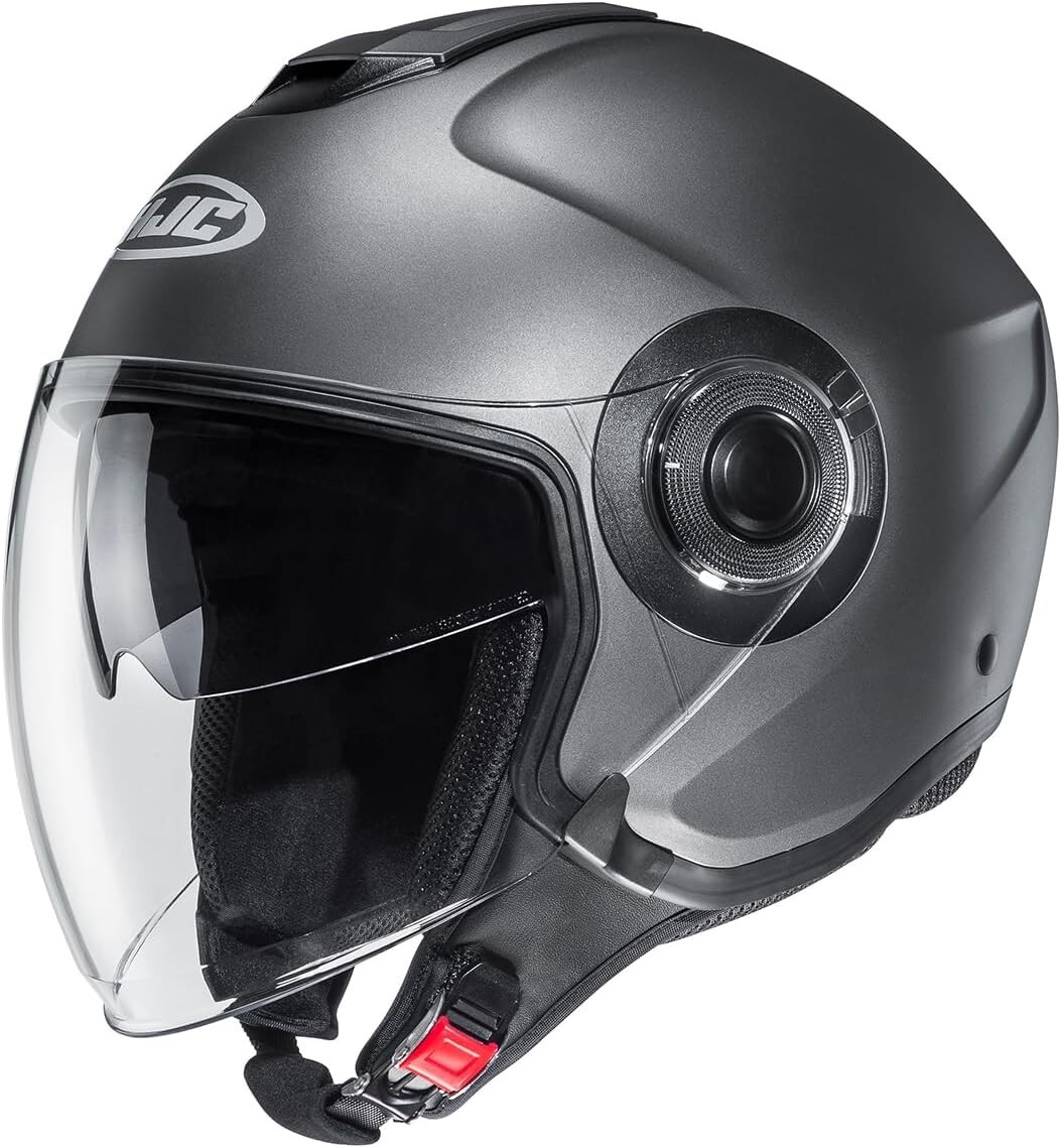 CASCO HELMET MOTO DEMI JET HJC I40N SEMI FLAT Titanium OPACO TAGLIA l
