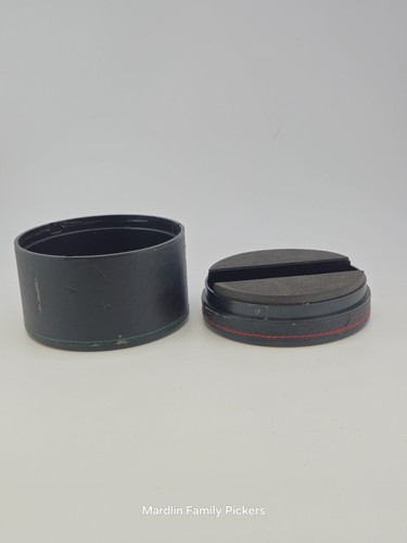 TAG Heuer Watch Display Box Case Round Twist-Off Black Leatherette - Picture 4 of 5