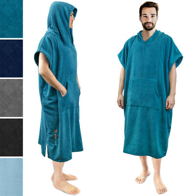 Surf Poncho Wetsuit Changing Robe Towel Hooded Pocket for Men Women Beach Surfer