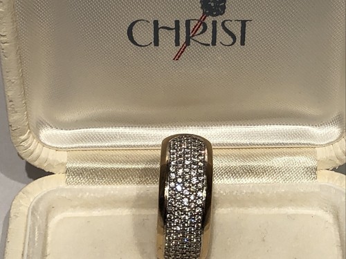 CHRIST Diamond massiver funkelnder Ring 585 Gelbgold 15,1g Gr.58 Christ Ringetui - Bild 7 von 15