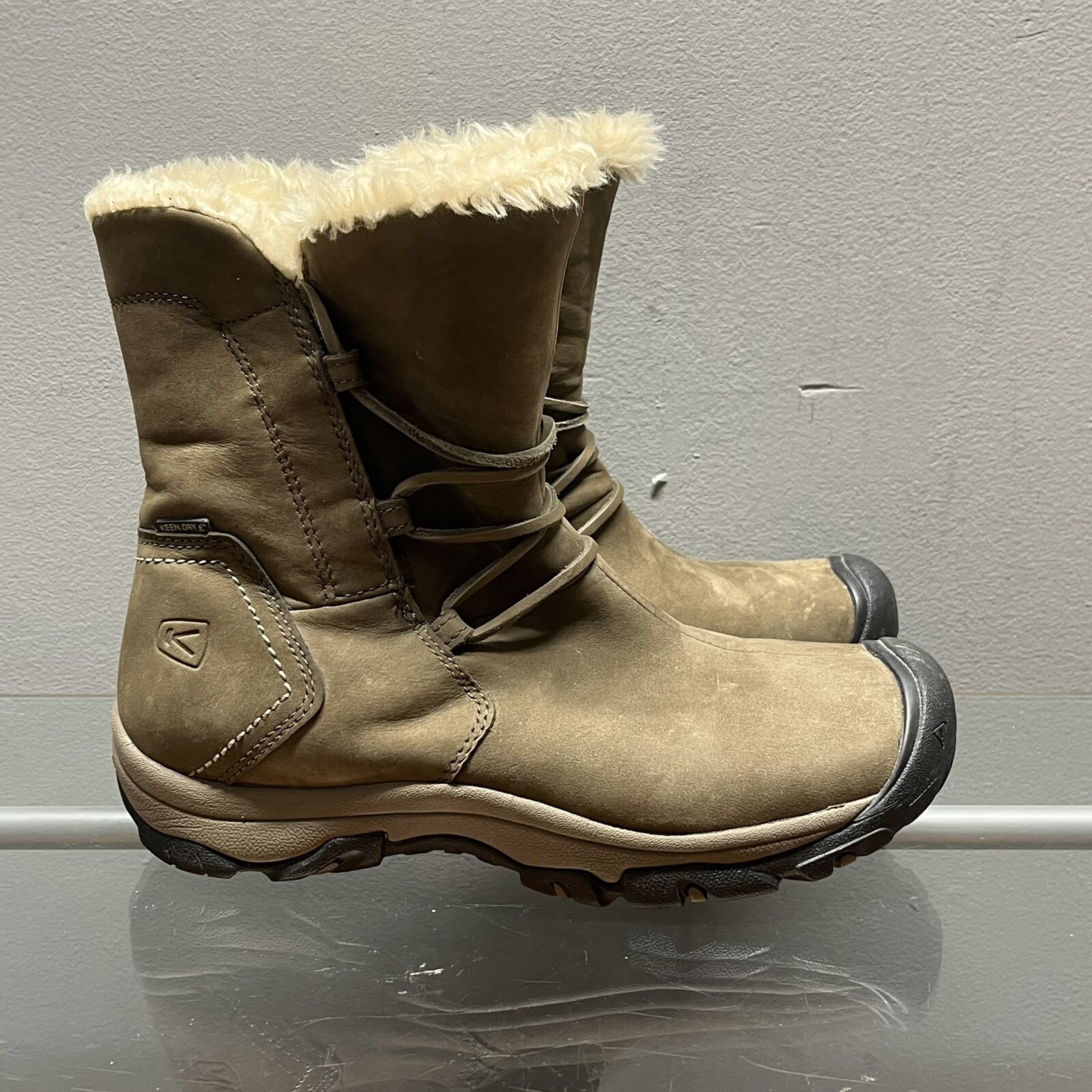 Keen Stivali Brighton Donna 200 g. Isolamento Pelle Marrone Taglia 9