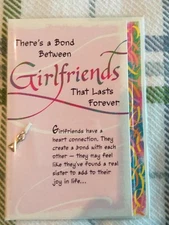 New Blue Mountain Arts Card with Charm  GIRLFRIEND