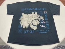Travis Scott Cactus Jack For Fragment Danger T-Shirt Size XL
