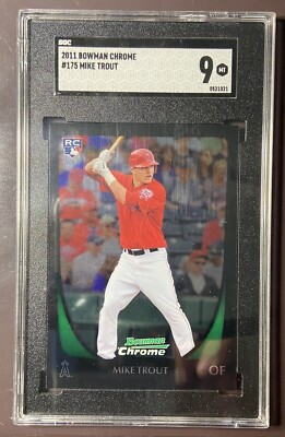 2011 Bowman Chrome Mike Trout RC SGC 9    