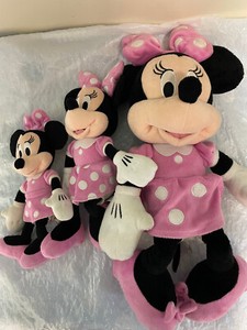 1 talking Minnie Mouse 11" plush doll & 2 Minnie Mouse Plush dolls 14"/22"