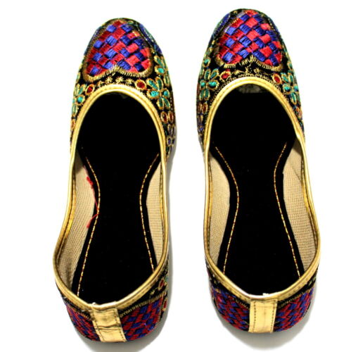Women's Khusa Jutti Traditional Punjabi Mojari Khussa Shoes US Style flip flop - Picture 1 of 9