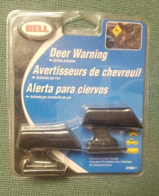 NEW Bell Ultrasonic Car Deer Warning Whistle - Deer Alert Device Black Pack of 2