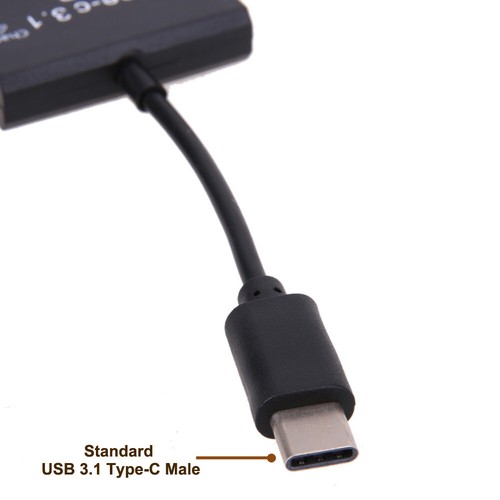 Cable de carga adaptador HUB host 4 en 1 USB 3.1 tipo C a multipuerto USB 2.0 OTG AU - Imagen 7 de 7
