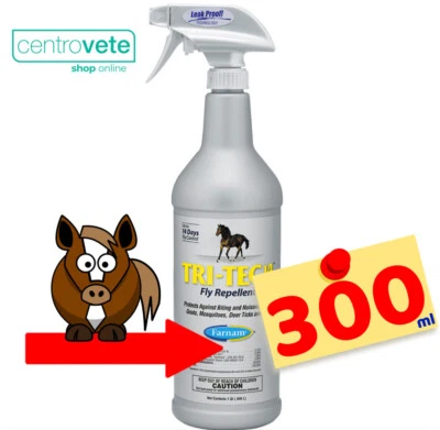 FARNAM TRI TEC 14 300 ml - INSETTO REPELLENTE contro mosche e tafani per CAVALLI Tritec