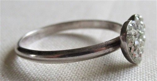STERLINGSILBER KLARER KRISTALL HERZRING GRÖSSE O LOVE 925 1,23 g (24658) - Bild 6 von 11
