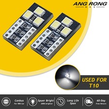 2x Error Free LED T10 501 W5W 6 SMD Car LED Number Plate Light Lamp Bulbs White