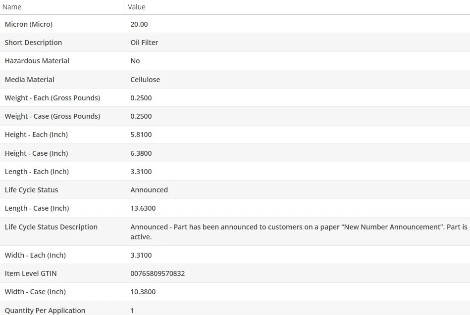 Engine OEM Oil Filter WIX for AUDI TT QUATTRO 2004-2006 V6-3.2L - Image 4 of 4