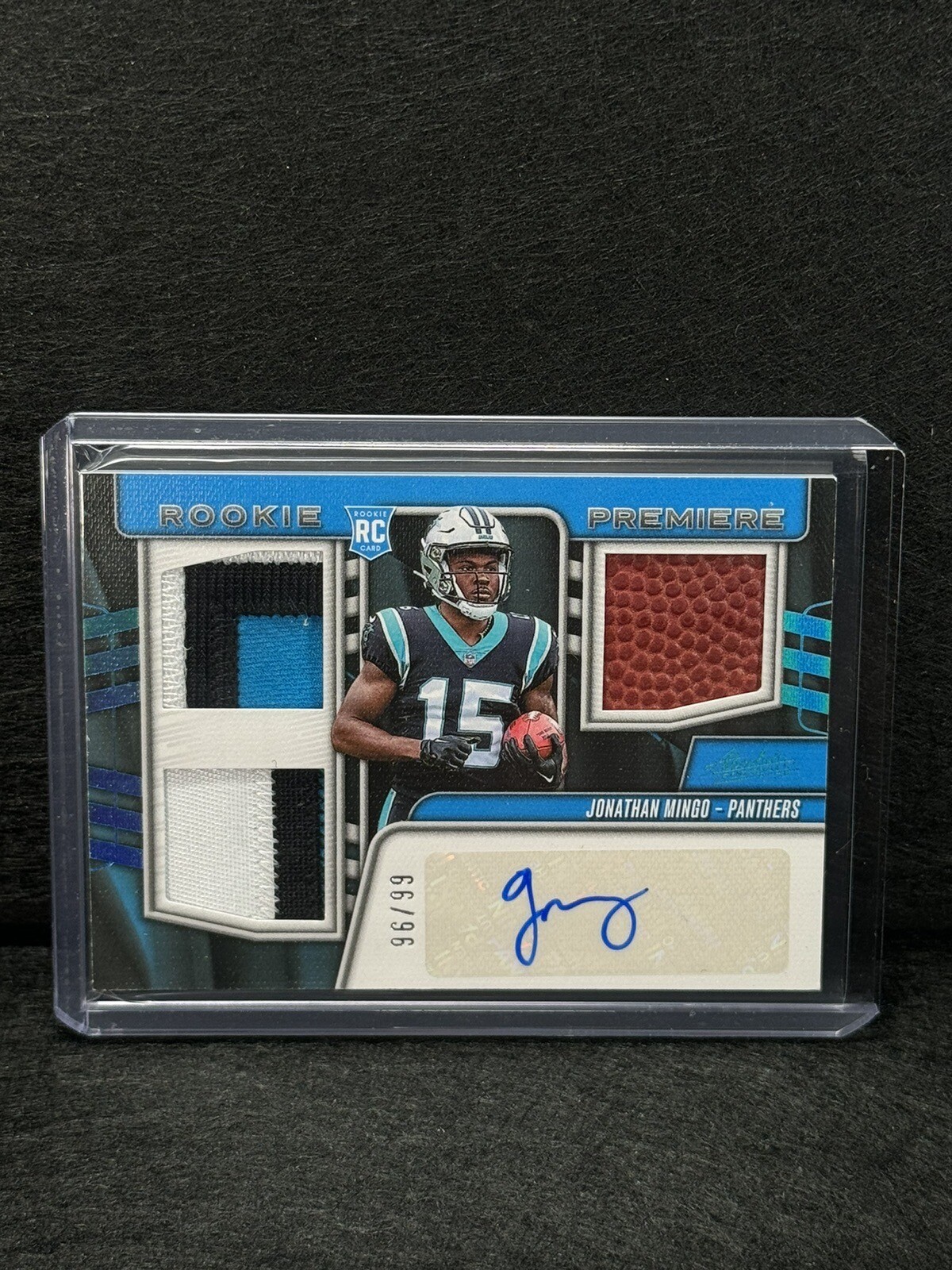 2023 Absolute Football - Jonathan Mingo - Rookie Premiere Auto RPA 96/99 #RPM-JM