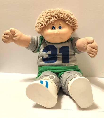 VTG 78/82 Cabbage Patch Kid Timothy Coleco Doll with Original Sweat Suit & Shoes