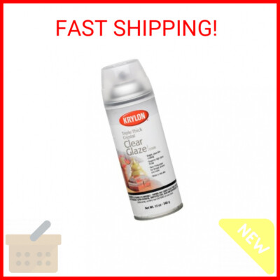 Krylon I00500A07 12-Ounce Triple Thick Clear Glaze Aerosol Spray,High-Gloss
