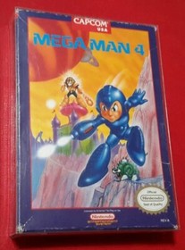MegaMan 4 Nintendo 1992 AUTHENTIC Mega Man 4 NES Actual pictures READ/LOOK WELL!