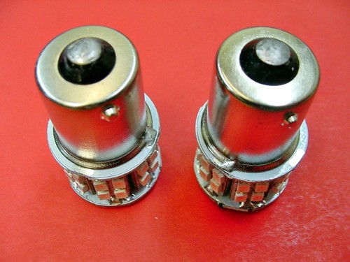 2x Chrysler Dodge Plym Jeep 1156 #89 Red Interior Courtesy LED Light Bulb Lamps - Picture 9 of 12