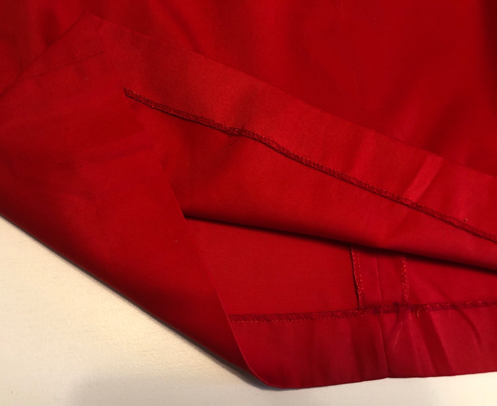 vtg John Meyer A-Line Skirt Sz 16 Red Modest Minimalist Below Knee 70s 80s