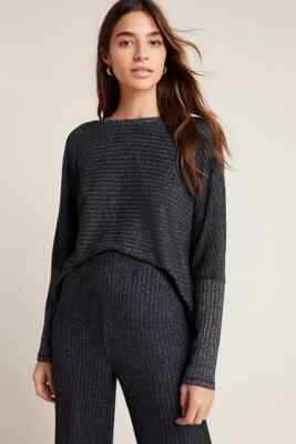 New Anthropologie Sela Hacci Top size S Grey NWT