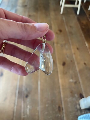 SIMONE ROCHA glass bead heart earring, clear bridal 
