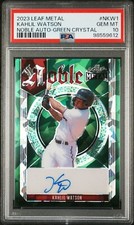 2023 Leaf Metal Noble AUTO Green Crystal 2/3 KAHLIL WATSON Guardians PSA 10