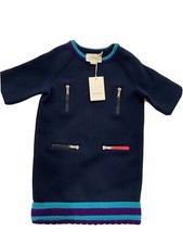 BNWT Girls Gucci Dress Navy Long Sweater Size 5 Italy RRP $950