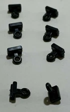 1:64 Trailer tow rings 8pc Black compatible with ERTL,Greenlight vertical