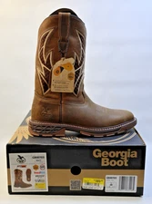 GEORGIA BOOT CARBO-TEC FLX PULL-ON WITH INSULKUL WORK BOOTS GB00703 - Men's: 8M