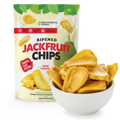 Pho'nomenal Ripened Jackfruit Chips 13oz Crunchy Healthy Dried Fruit Snack Vegan