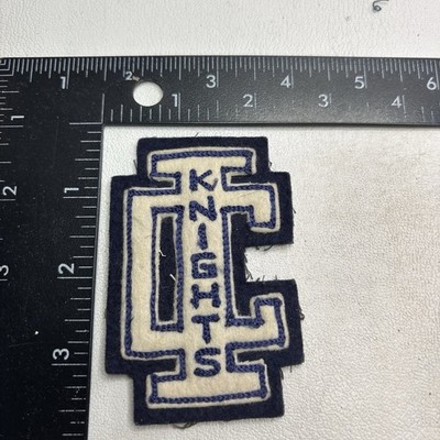Vintage IC KNIGHTS Letter Jacket Patch (IC Catholic Prep School Maybe ?)  62T2