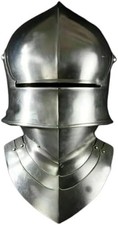 Handcrafted Medieval Sallet Knight Helmet 18 Gauge Steel LARP Reenactment Adult