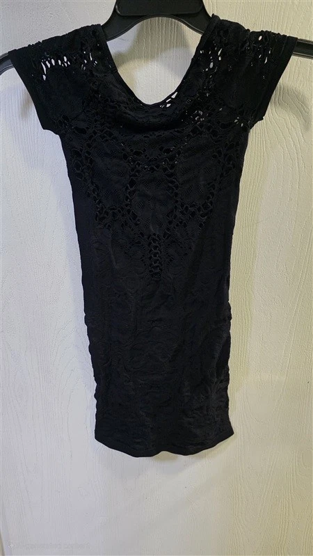 Nuevo sin etiquetas Vestido Last Tango M/L Malla Encaje Sin Costuras Negro 127902 Foto 4 de 4