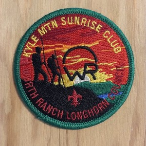 BSA 2014 Kyle Mtn Sunrise Club Worth Ranch Longhorn Council Boy Scouts Patch