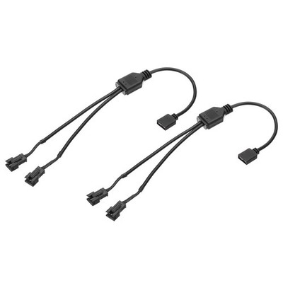 5-V-3-poliges Splitterkabel,2Stk Netzkabel mit 1-zu-2-ARGB-SM-Stecker