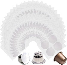 200Pcs Aluminum Foil Lids Seals for Reusable Nespresso Pods Refillable Espresson