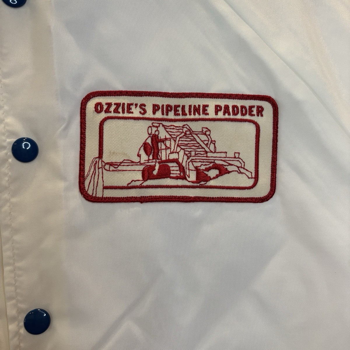 1980's Eagle Athletic Manufacturing Mens Baseball Jacket Ozzies Pipeline Large View 3