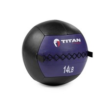 Titan Fitness Soft Leather Medicine Wall Ball Durable, Endurance, Cardio, Cor...