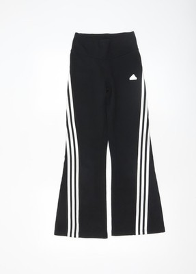Adidas Jogginghose Mädchen schwarz gestreift 9-10 Jahre Baumwollmischung