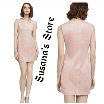 NWT BCBG MAXAZRIA Size L Malina Faux Suede Shift  Short Dress MSRP $178.00