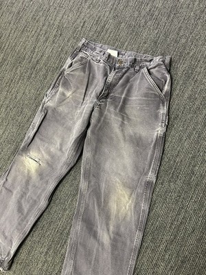Carhartt B11 PTB 34x30 Petrol Blue Faded Grey Carpenter Work Pants