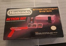 Nintendo NES Action Set Home Console In Box Tested w/ Styrofoam And Controllers
