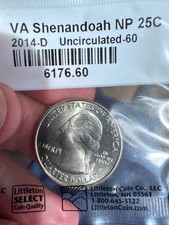 2014 D virginia shenandoah QUARTER 25c UNCIRCULATED in baggie $1 ship USA
