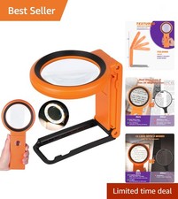 Magnifying Glass with Light and Stand, Foldable Handheld Magnifying Glass 18 ...