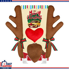 Christmas Car Antlers And Nose Kit Car Window Roof-top Front Grille